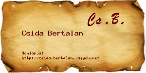 Csida Bertalan névjegykártya